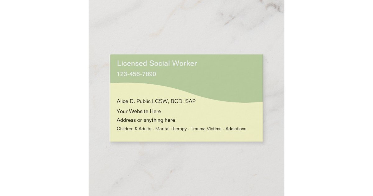 Social Worker Business Cards | Zazzle