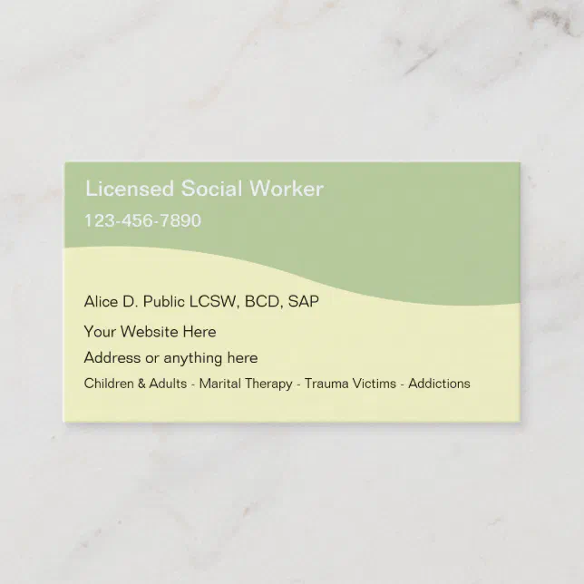 Social Worker Business Cards | Zazzle