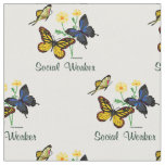 Social Worker Butterflies Fabric