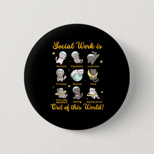 Social worker cat funny saying cats meme social button