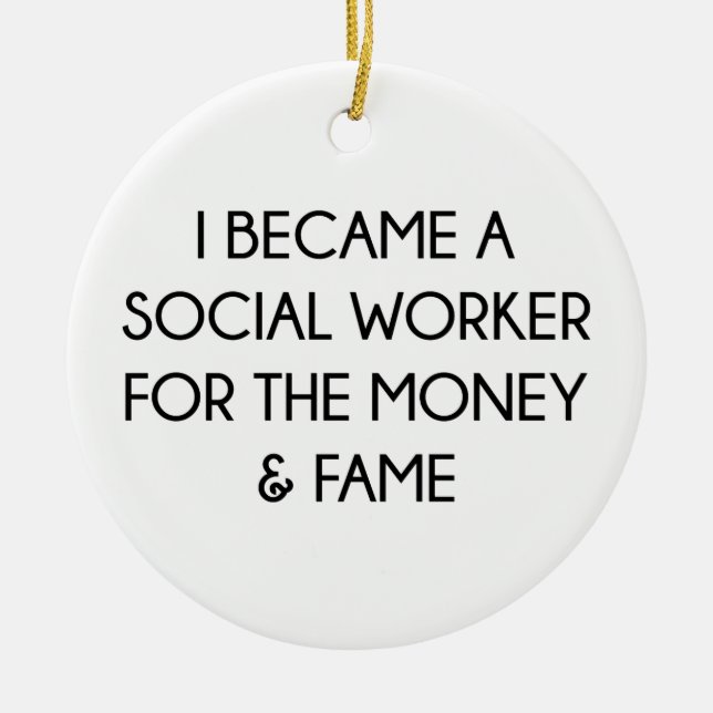 Social Worker Ceramic Ornament (Front)