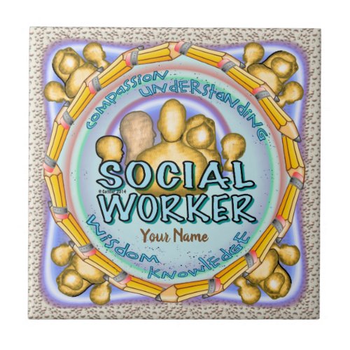 Social Worker  Ceramic Tile
