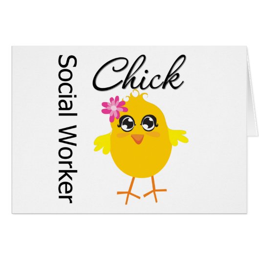 Social Worker Chick Cards (Front Horizontal)
