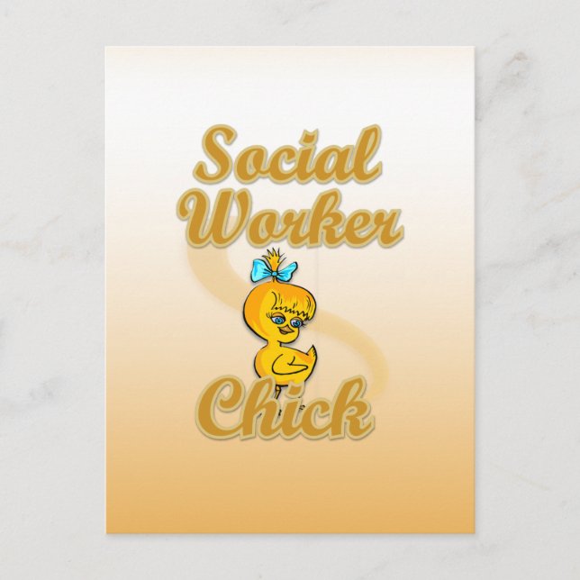 Social Worker Chick Postcard (Front)