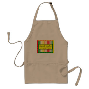 Social Worker Citrus Stripes Adult Apron