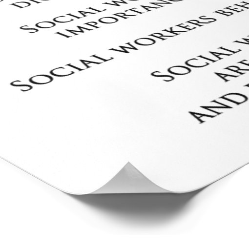 Social Worker Code of Ethics printable art Poster | Zazzle