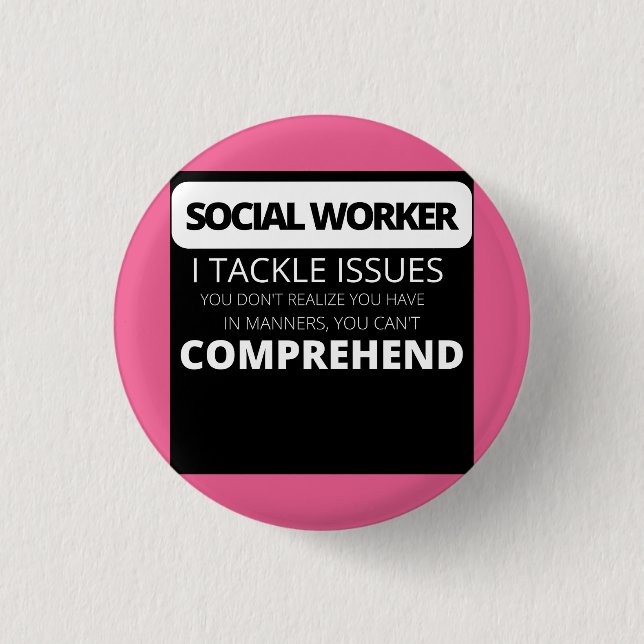 Social worker coffee mug T-Shirt Throw Pillow Glas Button (Front)