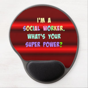 Social Worker Colorful Design Gel Mouse Pad