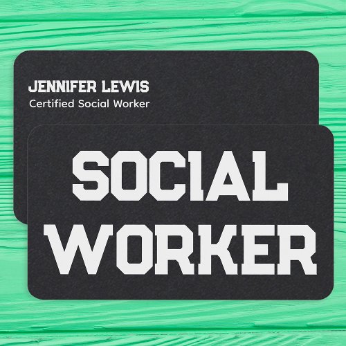 Social Worker Custom QR Business Card