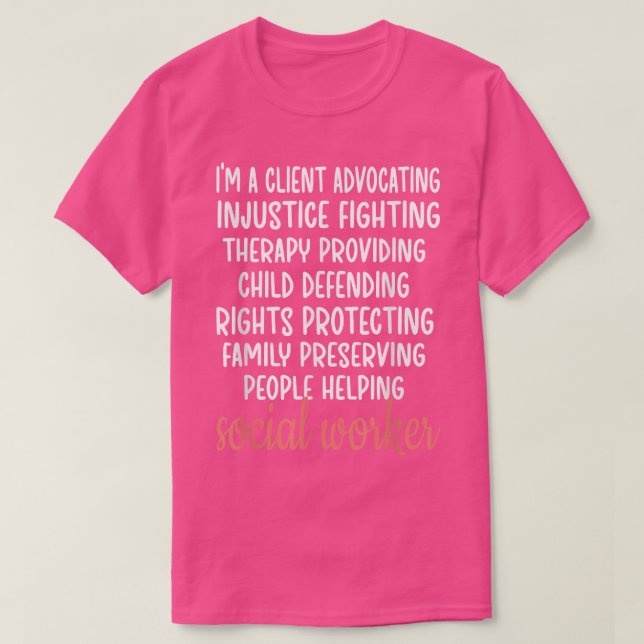 Social Worker Cute Definition Social Worker Month  T-Shirt (Design Front)