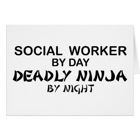 Social Worker Deadly Ninja Cards (Front Horizontal)