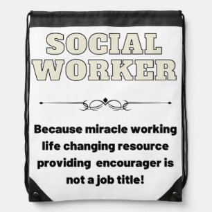 Social Worker Drawstring Bag