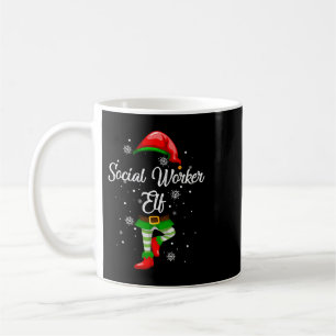 Social Worker Elf Costume Funny Christmas Gift Tea Coffee Mug