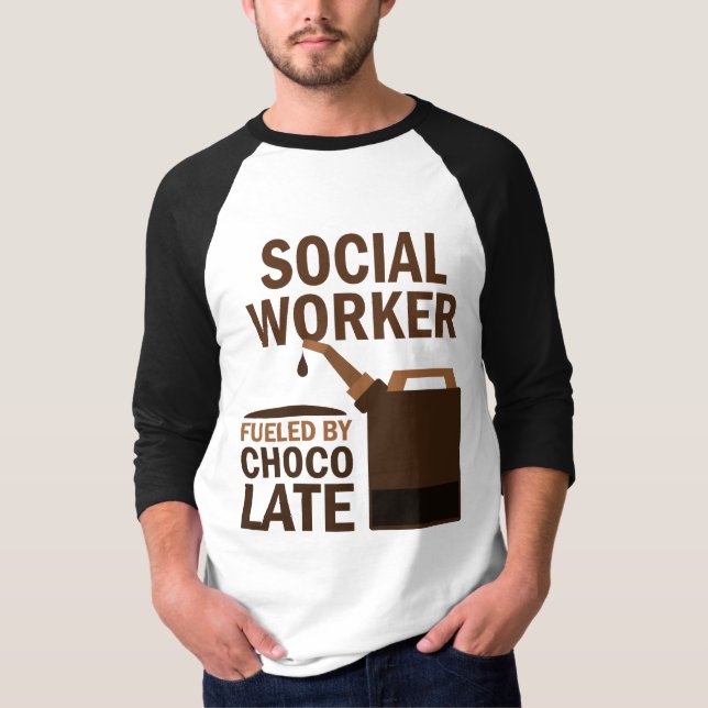 Social Worker (Funny) Chocolate T-Shirt (Front)