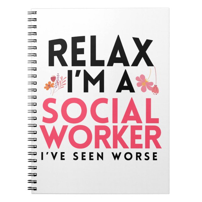 Social Worker Funny Gag Gift Masters Worker LCSW Notebook (Front)