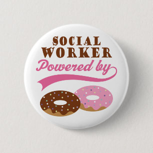 Social Worker Funny Gift Pinback Button