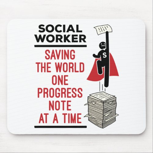 Social Worker Funny Progress Note Social Work Mouse Pad