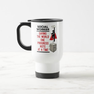 Social Worker Funny Progress Note Social Work Travel Mug