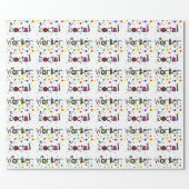 Social Worker Gift Wrapping Paper (Flat)