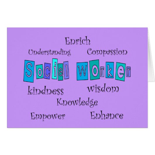 Social Worker Gifts Cards (Front Horizontal)