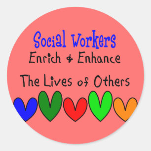 Social Worker Gifts Classic Round Sticker