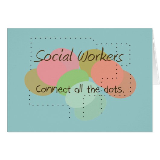 Social Worker Gifts "Connect All The Dots" Cards (Front Horizontal)