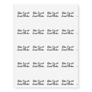 Social Worker Gifts Funny Social Workers Women Men Temporary Tattoos