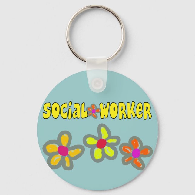 Social Worker Gifts Keychain (Front)