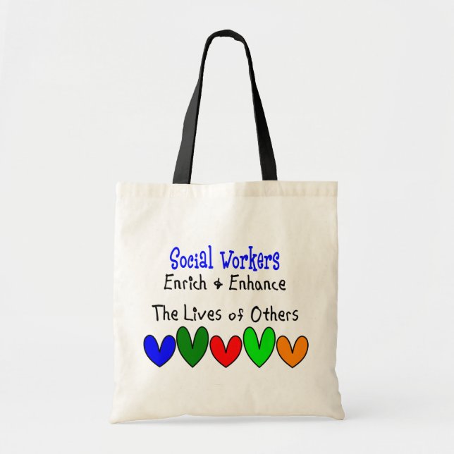 Social Worker Gifts Tote Bag (Front)