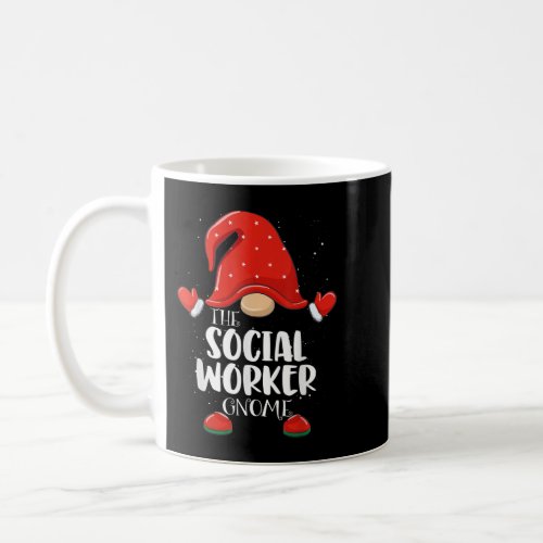 Social Worker Gnome Matching Family Group Christma Coffee Mug