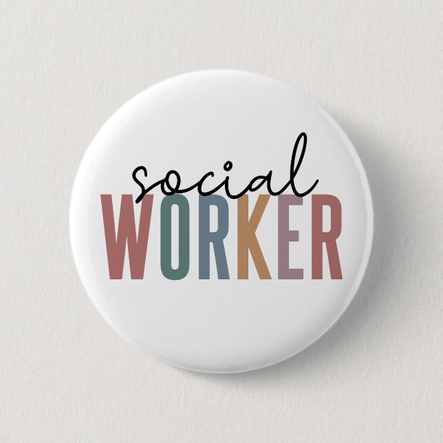 Social Worker Graduation Appreciation gifts Button (Front)