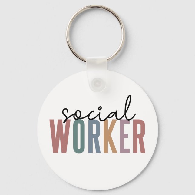 Social Worker Graduation Appreciation gifts Keychain (Front)