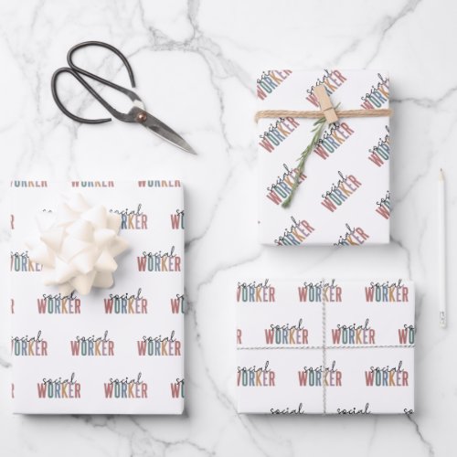 Social Worker Graduation Appreciation gifts Wrapping Paper Sheets