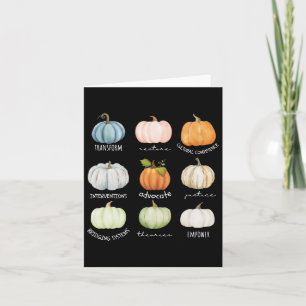 Social Worker Halloween Fall Pumpkin Thanksgiving Card