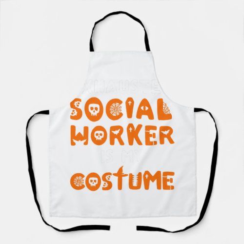 Social Worker Halloween Shirt Funny Social Work Apron