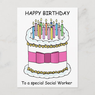 Social Worker Happy Birthday Postcard