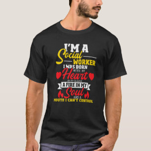 Social Worker Heart On My Sleeve Caseworker Socia T-Shirt