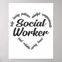 Social Worker Heart Word Cloud