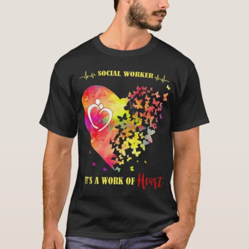 Social Worker Heartbeat T_Shirt