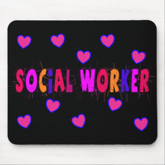 Social Worker HEARTS Mouse Pad