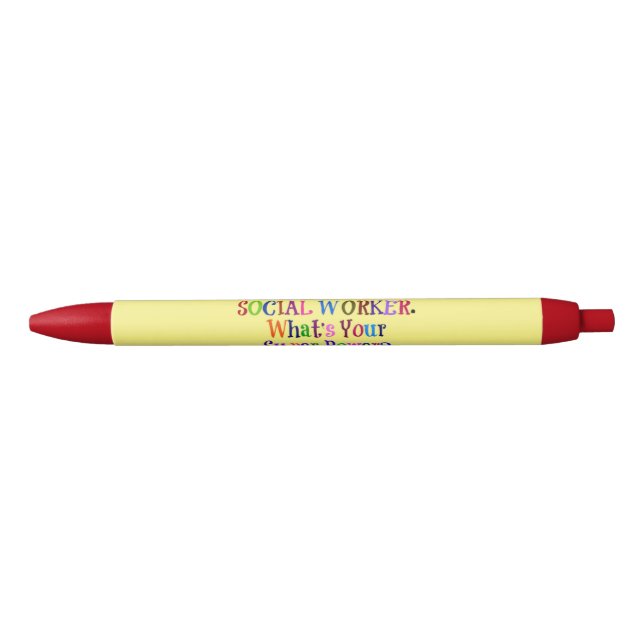 Social Worker Humor, Colorful Text, Pen (Front)