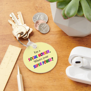 Social Worker Humor Keychain