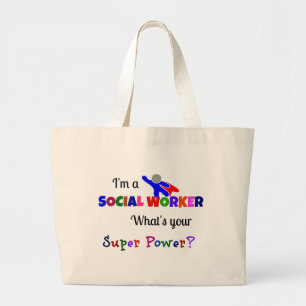 Social Worker Humor Large Tote Bag