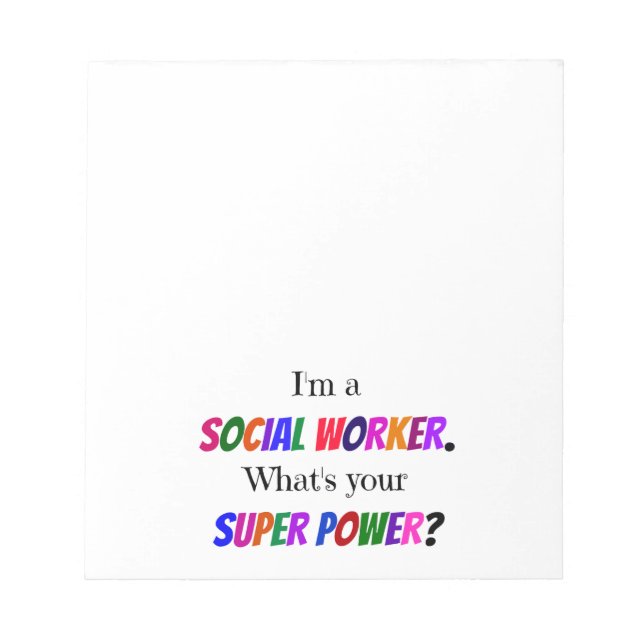Social Worker Humor Notepad (Front)