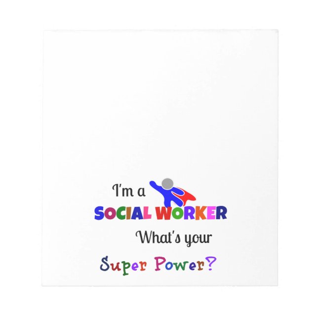 Social Worker Humor Notepad (Front)