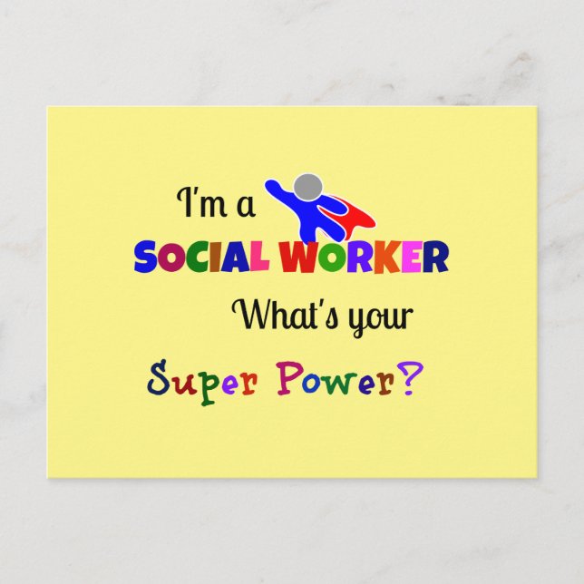 Social Worker Humor Postcard (Front)