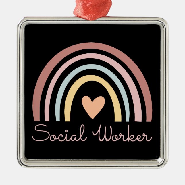 Social Worker II Metal Ornament (Front)