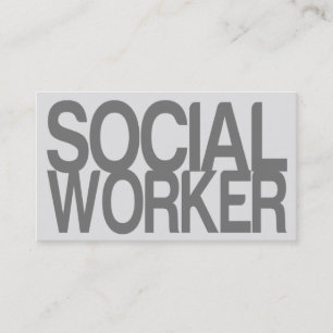 Social Worker in Silver Business Card
