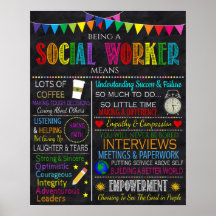 Social Worker Inspirational Art Poster