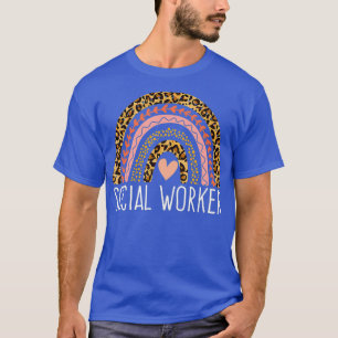 Social Worker Leopard Rainbow SocialWork Women T-Shirt